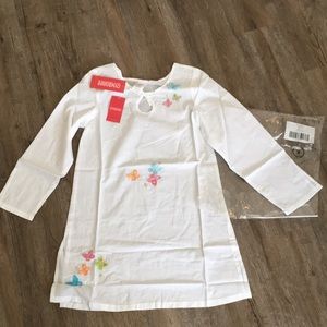 NWTs Vintage Girls Gymboree Palm Springs butterfly top or swimsuit coverup Sz 9